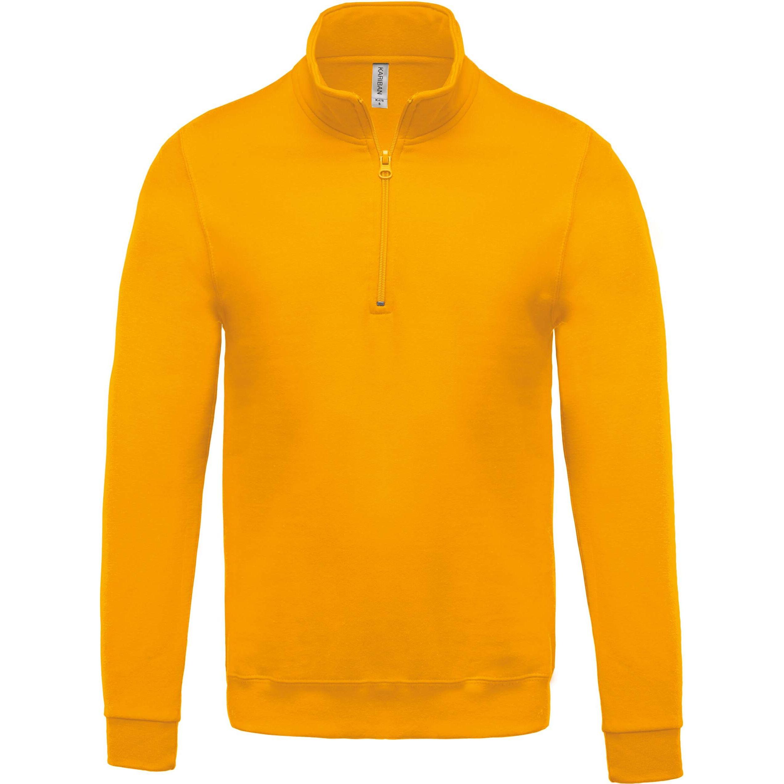 Kariban, Herren, Pullover, Col Zippé, Gelb, (XXL)