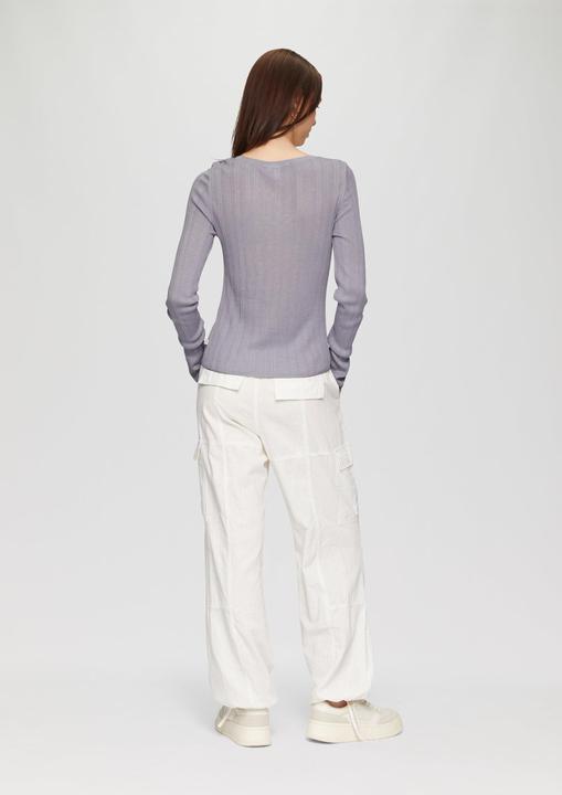 Produktbild S.Oliver Strickpullover Gerippter Feinstrickpullover aus Viskosemix (XS)