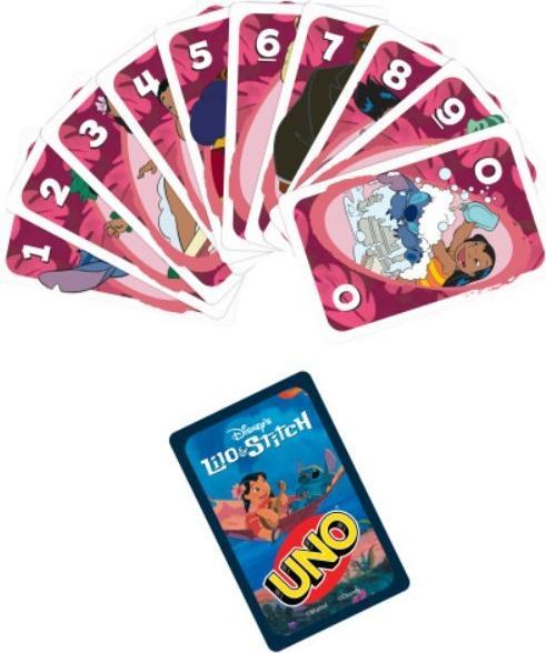 Produktbild Mattel Games UNO Lilo & Stich (Polnisch, Russisch, Ungarisch, 2 - 10 Spieler)