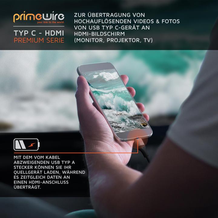 Produktbild Primewire USB Typ C zu HDMI Adapter Kabel (HDMI)