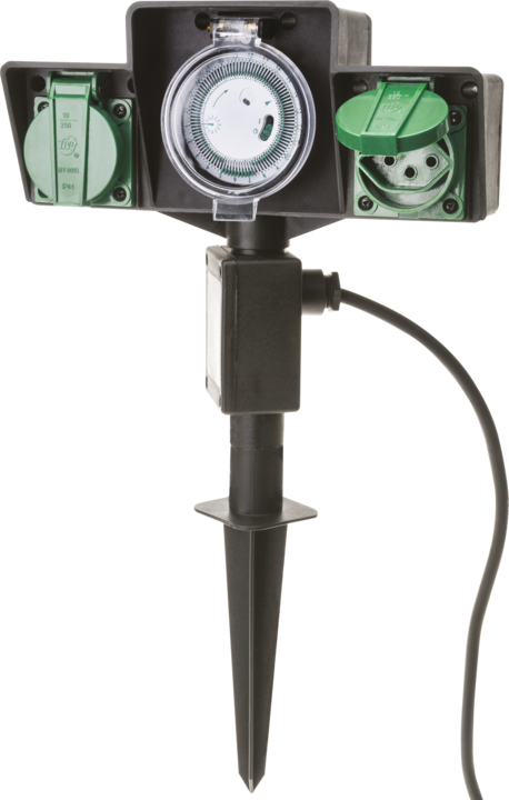 Image du produit Max Hauri Piquet de jardin 2x type 13 avec minuterie IP44