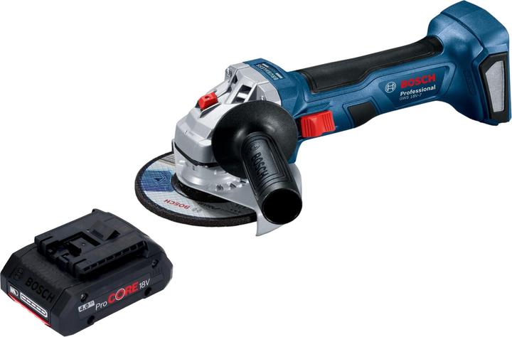 Actual product image Bosch Professional Bosch GWS 18V-7 Professional Akku Winkelschleifer 18 V 115 mm Brushless + 1x ProCORE Akku 4,0 Ah - (115 mm)