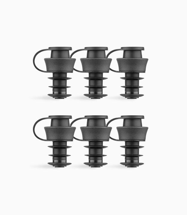 Image du produit Coravin Bouchon à vis pour verseur à vin 6 pièces, noir (Bouchon de vin)