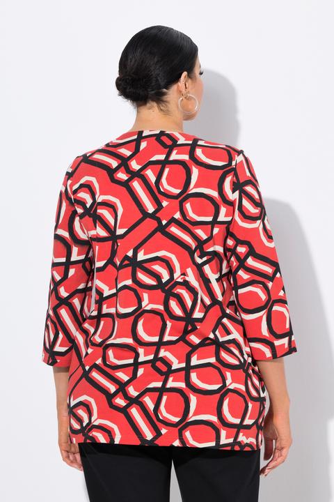 Immagine prodotto Ulla Popken Maglia con stampa grafica, scollo a tunica e maniche a 3/4 (46, 48)