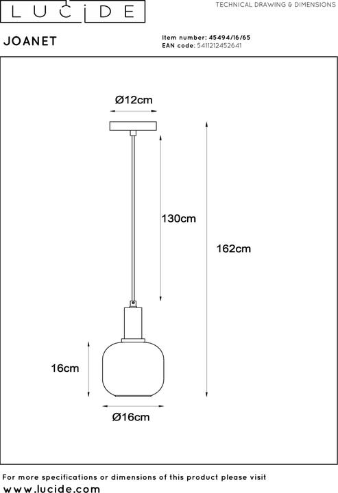 Actual product image Lucide Joanet (E27)