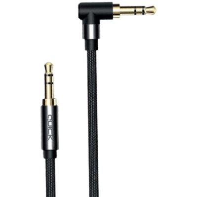 Quick Kabel Jack 3.5mm - Jack 3.5mm x2 1 m czarny (4752168141304) (1 m, Cavo AUX), Cavo audio