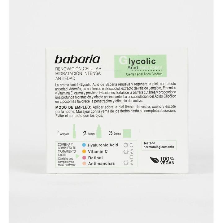 Produktbild Babaria GLYCOLIC ACID crema facial renovación celular 50 ml (50 ml, Tagescreme)