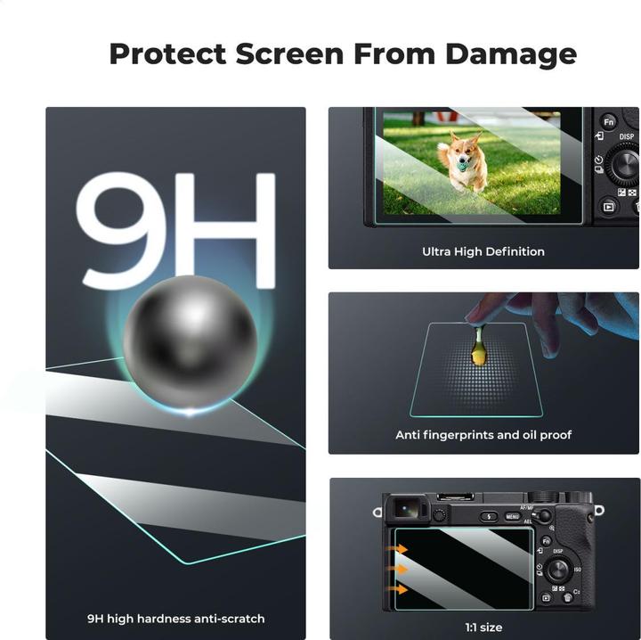 Produktbild K&F Concept Camera Screen Protector*3, with Hot Shoe Level*3, for Sony NEX 7, NEX 6, NEX 5, NEX 3N, A6600, A6000