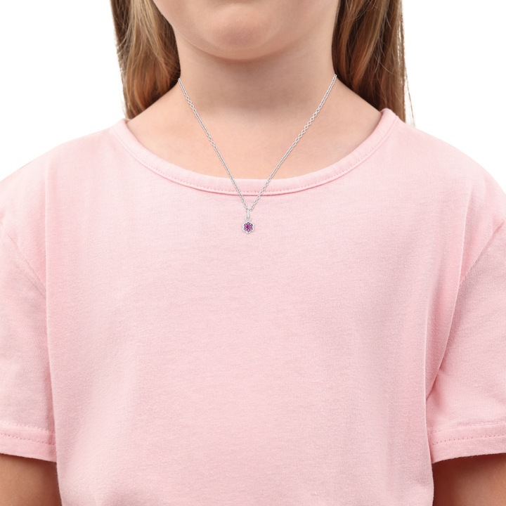 Produktbild Prinzessin Lillifee Halsschmuck für Mädchen, 925 Sterling Silber, Zirkonia synth. | Geburtsstein (Silber 925)