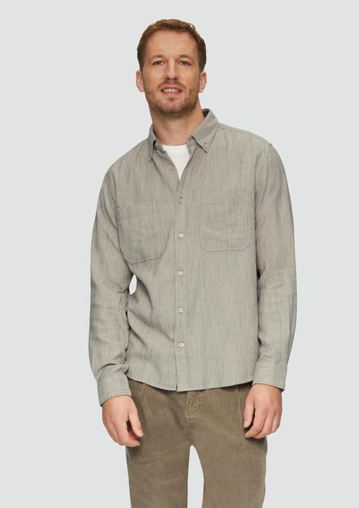 Produktbild S.Oliver Hemd Regular Fit: Strukturiertes Hemd mit Fischgratmuster (XL)