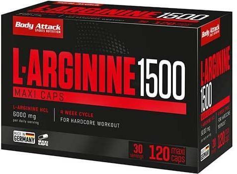 Body Attack L-Arginine 1500 (120 pièce(s), Capsules, 200 g)