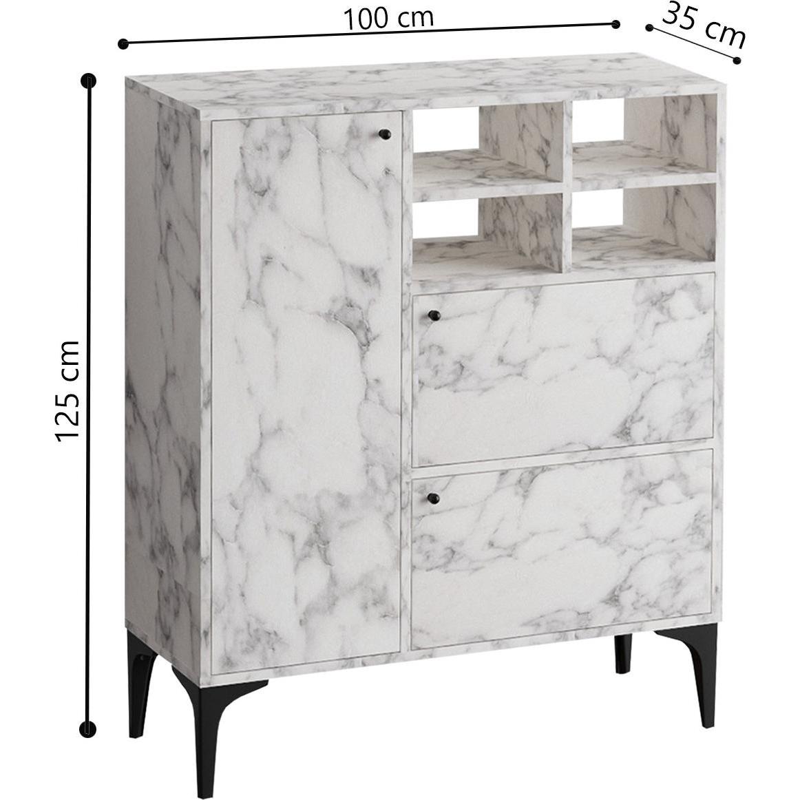 Thumbnail - Hanah Home, Kommode + Sideboard, Ewa (100 x 35 x 125 cm)