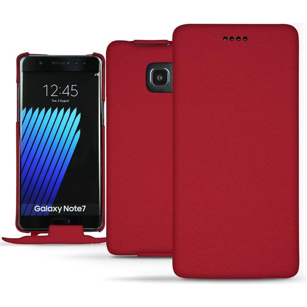 Noreve Lederschutzhülle vertikal (Samsung Galaxy Note 7), Smartphone Hülle, Rot