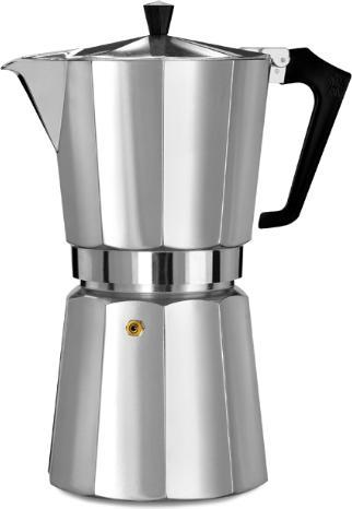 Image du produit Pezzetti Italexpress Moka 0.3 L Aluminium, Noir (6 Tasses)