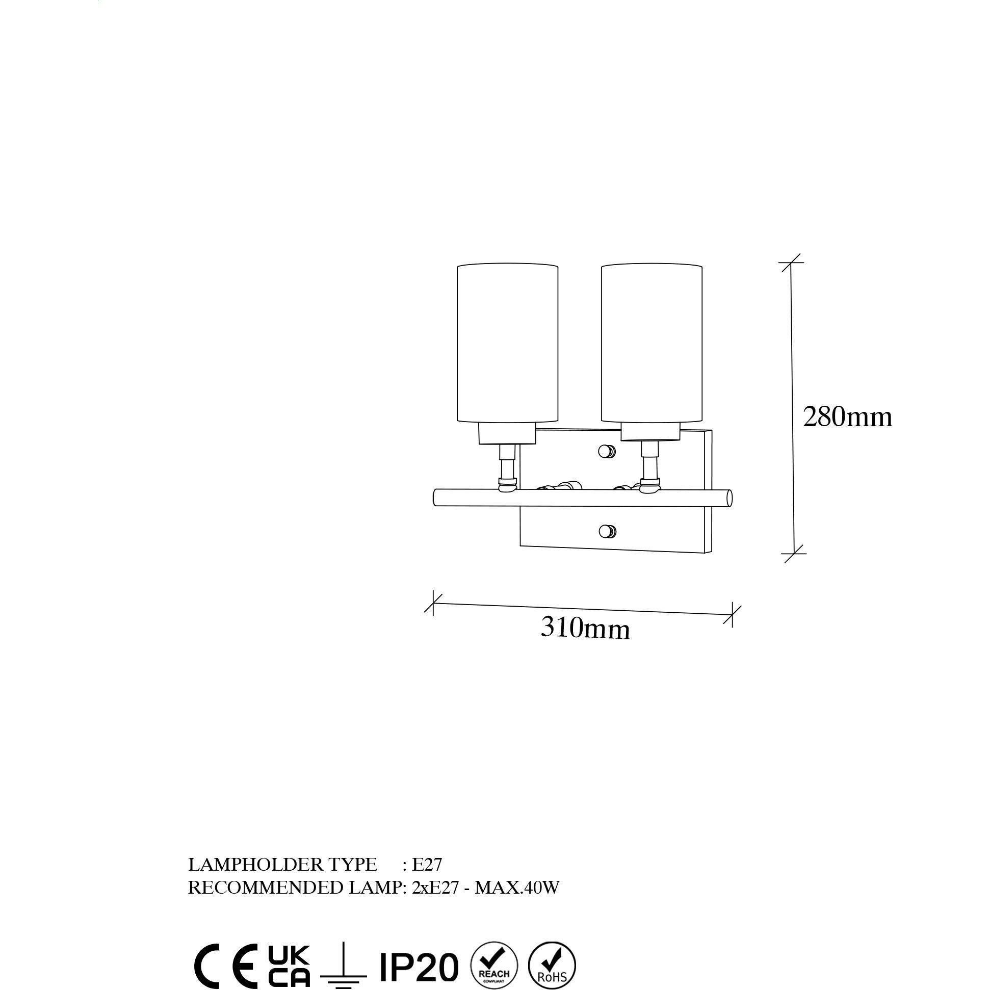 Thumbnail - Hanah Home, Wandleuchte + Deckenleuchte, Keith (E27)