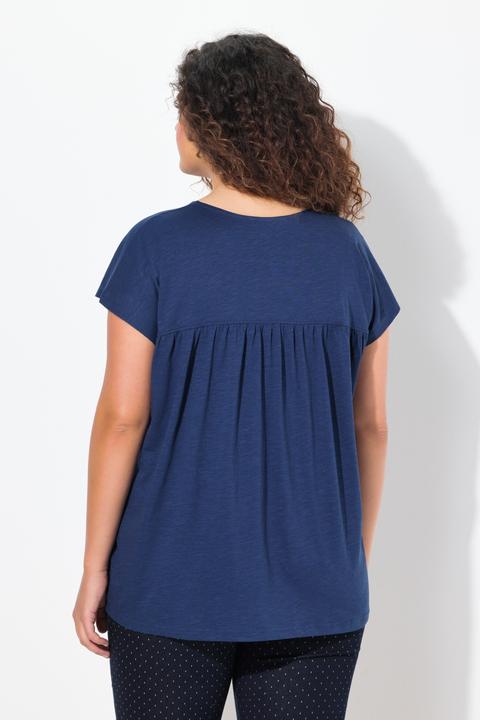 Image du produit Ulla Popken T-shirt « La mer est bleue », col en V et manches courtes (46, 48)