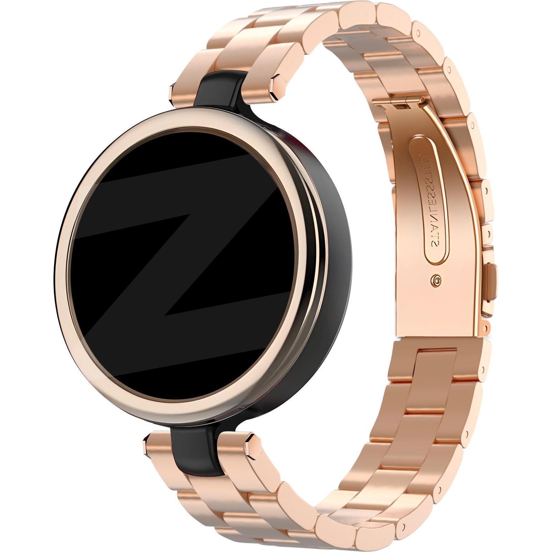 Bandz Armband (Edelstahl, Lily), Uhrenarmband, Gold, Rosa