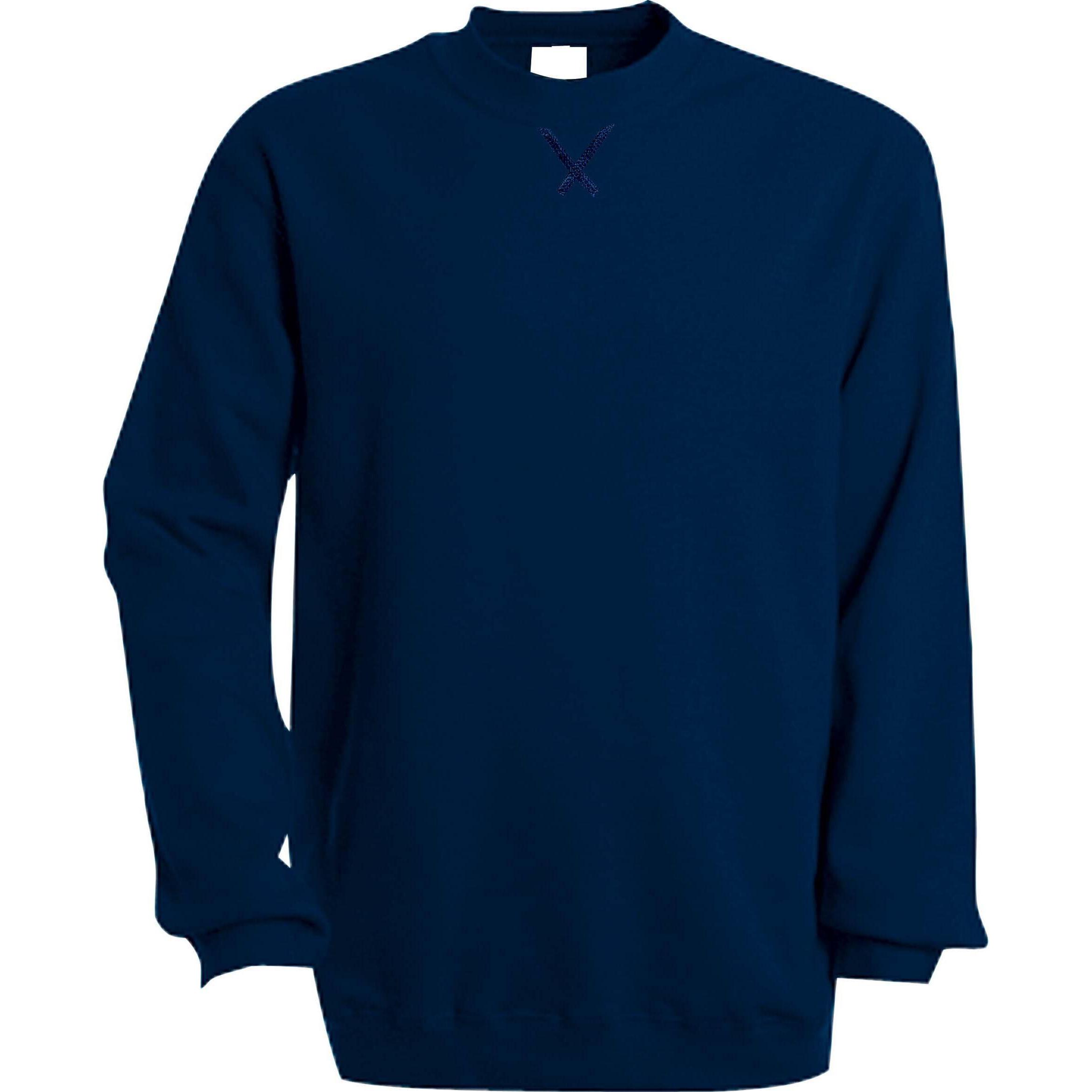 Kariban, Herren, Pullover, Rundhalsausschnitt, Blau, (XS)