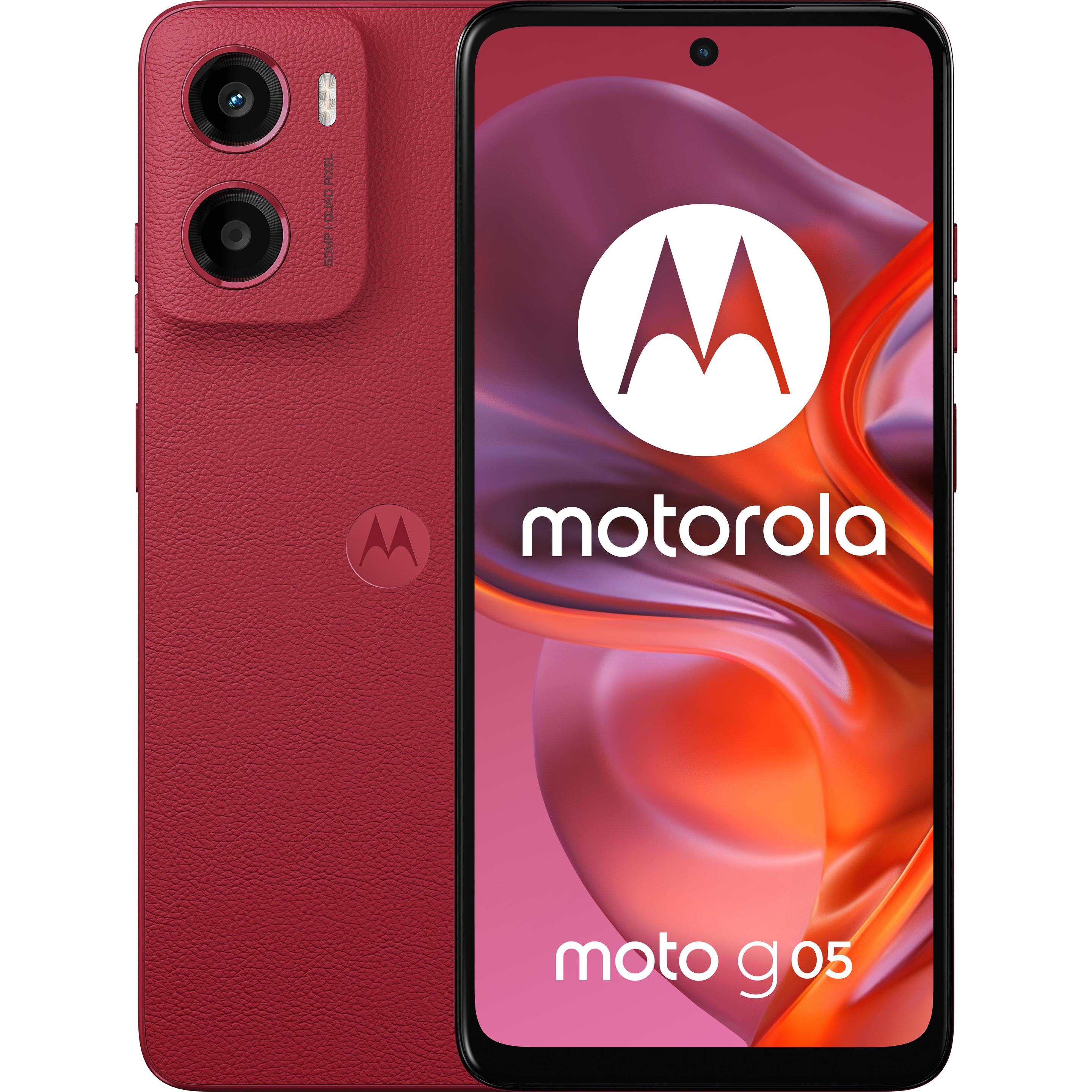 Thumbnail - Motorola Moto G05 (64 GB, Plum Red, 6.67", Dual SIM, 50 Mpx, 4G), Smartphone, Rot