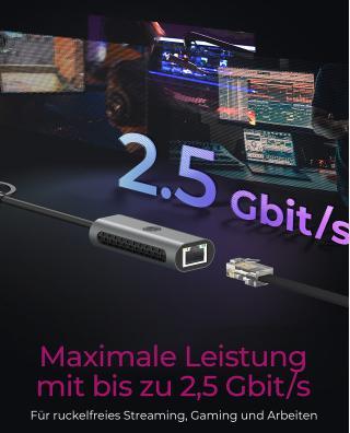 Produktbild Icy Box IB-LAN301-C3 (USB, USB-C, RJ45 2.5 Gigabit Ethernet (1x))