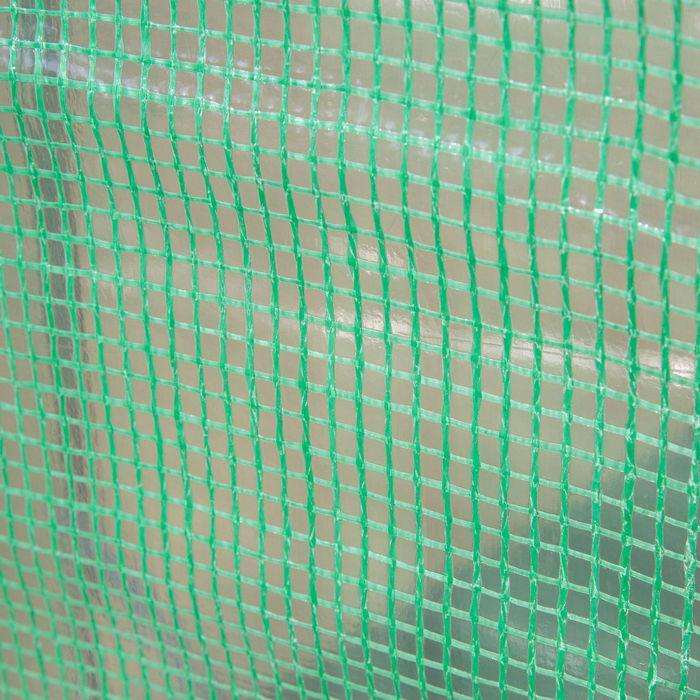 Actual product image Swisshandel24 Foliengewächshaus 300x100x200 cm, 4 Fenster, 2 Türen aus PE-Kunststoff und Stahl