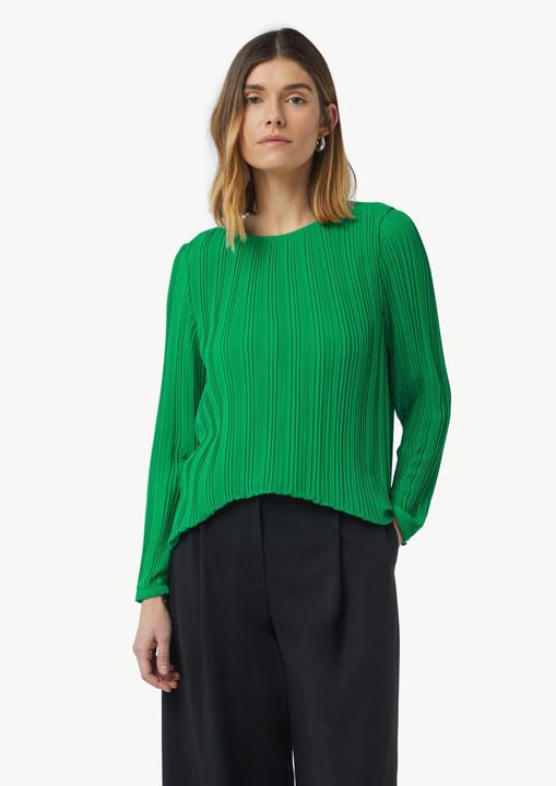Produktbild Comma Bluse Plissierte Chiffonbluse mit Rundhalsausschnitt (34)