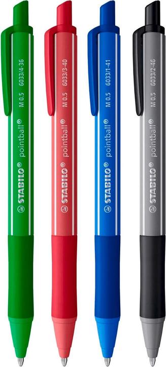 Image du produit STABILO Kugelschreiber Pointball (4x)