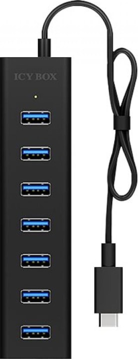 Produktbild Icy Box Hub USB 7x USB-A 3.0 (Ib-Hub1700-C3) (USB-C, 7 Ports)