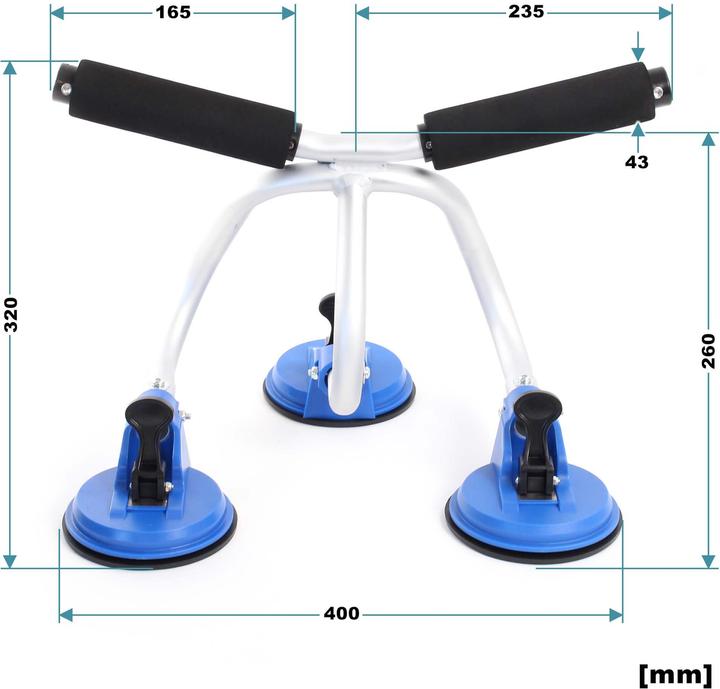 Actual product image Toboli Kayak Roller Kayak Load Assist 100 kg with Suction Cups Roof Car Aluminium Boat Mounting Canoe SUV