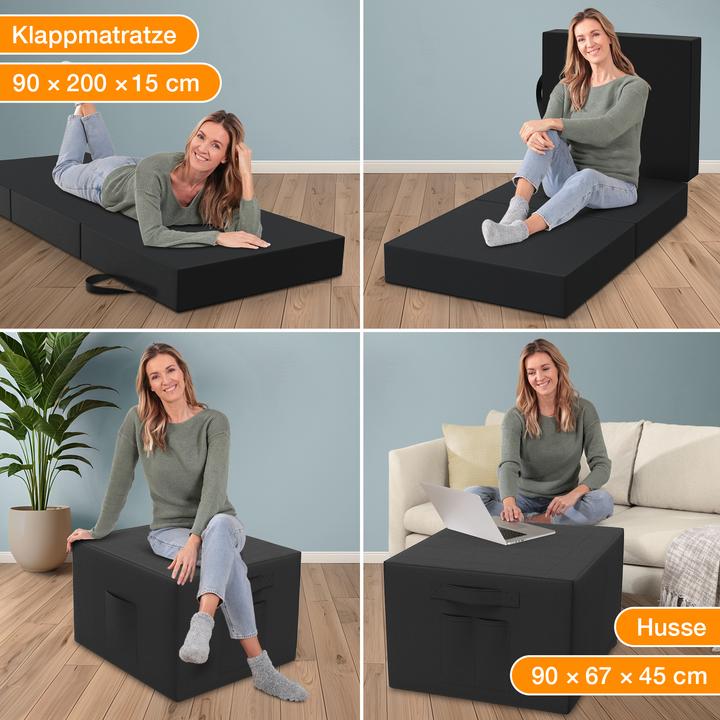 Actual product image Bestschlaf Folding mattress incl. cover & transport bag (90 x 200 cm, Foam core)