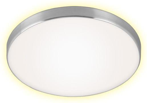Actual product image Briloner LED ceiling light with backlight effect, white-aluminum color, 1xLED/12W (1200 lm)