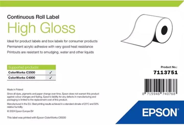 Epson High Gloss Label Continuous (7.60 cm)