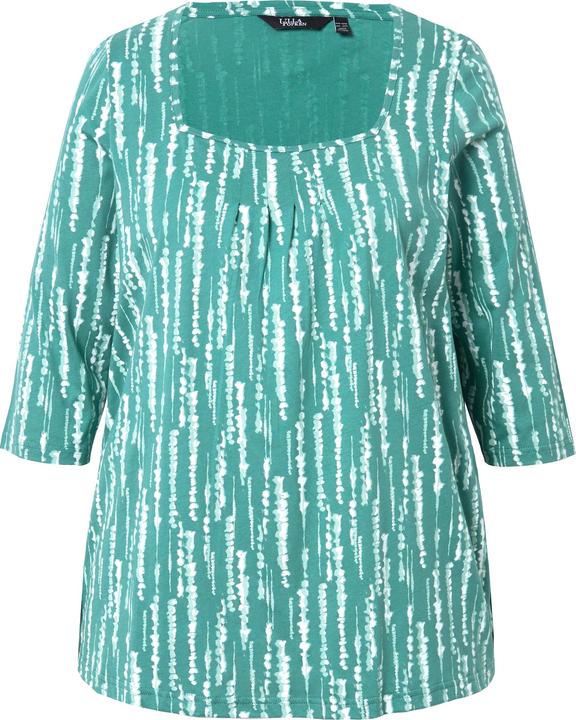 Produktbild Ulla Popken Shirt, Zierfalten, A-Linie, Carree-Ausschnitt, 3/4-Arm (46, 48)