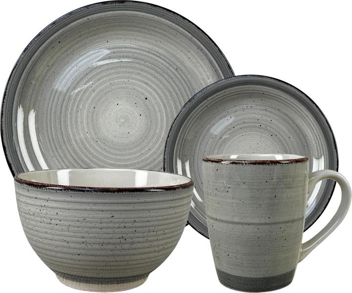 Actual product image NTK-Collection Geschirrset 16-teilig grau Antonia (16 pcs.)