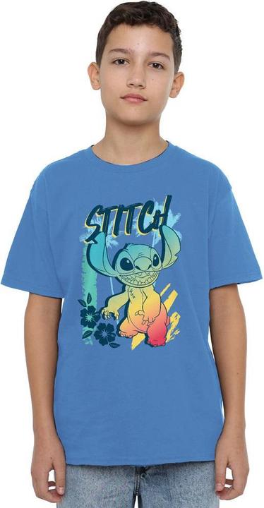 Actual product image Lilo & Stitch Childrens/Kids Gradient Beach T-Shirt (128)