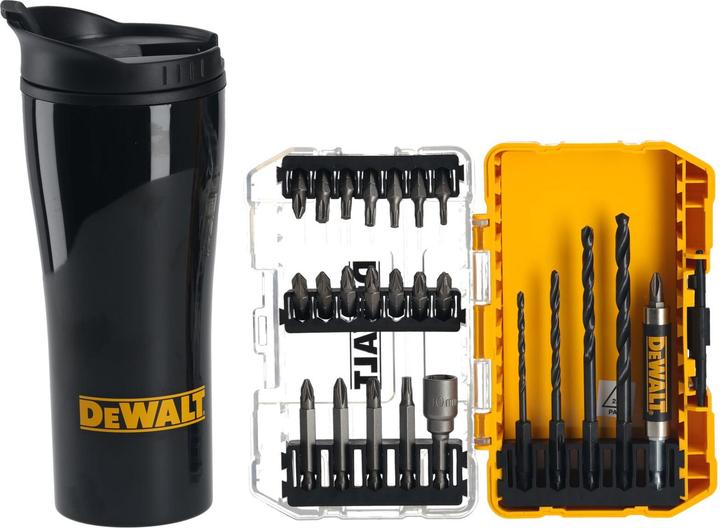 Actual product image DeWalt BitSet with cup (PH2X 25mm, Pz2x25mm, Pz3x25mm, T10 x 25 mm, T15 x 25 mm, T20/25 mm, T25x25mm, T30 x 25mm, PH2x50, Pz2x50mm, PZ3 50mm, 10 mm (hexagon socket))