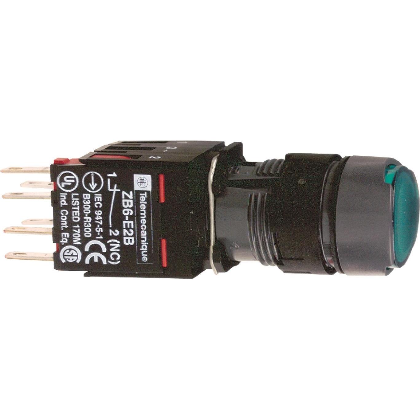 Schneider Electric Green Illuminated Pushbutton Nc, Taster + Schalter, Grün