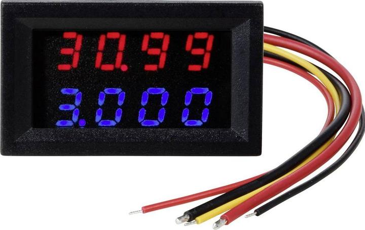 Produktbild Tru Components TC-AMVL4D-RED/BLUE Digitales Einbaumessgerät