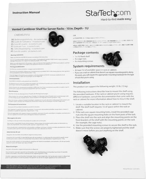 Produktbild StarTech Fachboden