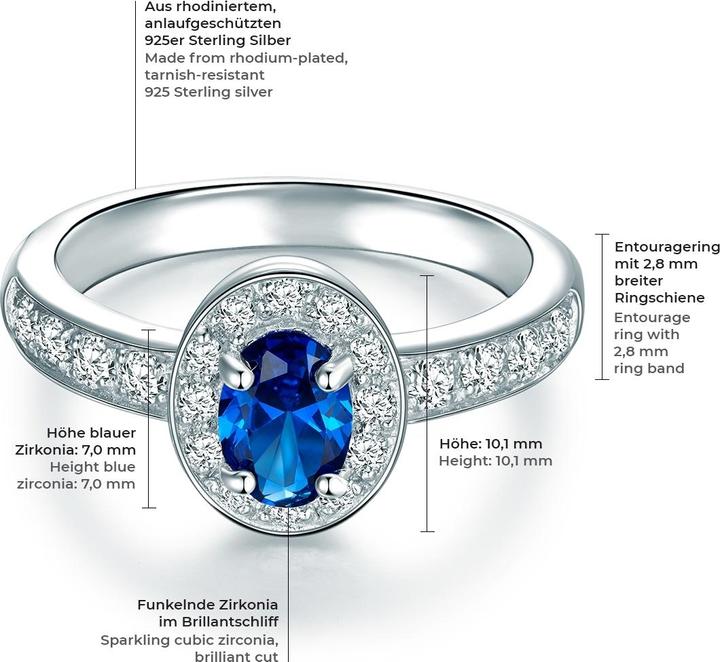 Immagine prodotto Trilani Donna Argento Zirconia argento - 6782 (57, 925 Argento)