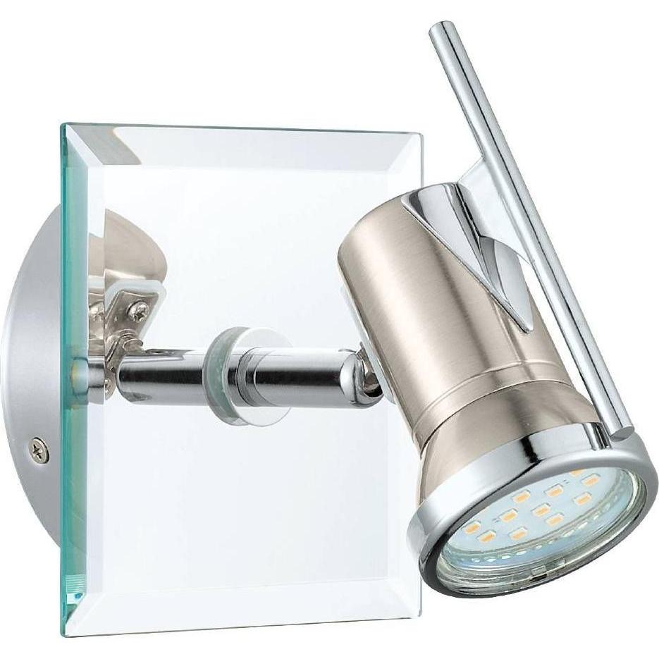 EGLO, Wandleuchte + Deckenleuchte, 31265 TAMARA 1 LED Spot 3W 110x110mm Nickel-Matt Chrom IP44