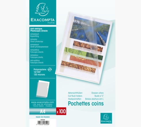 Image du produit Exacompta Pochette transparente (A4, 100 x)