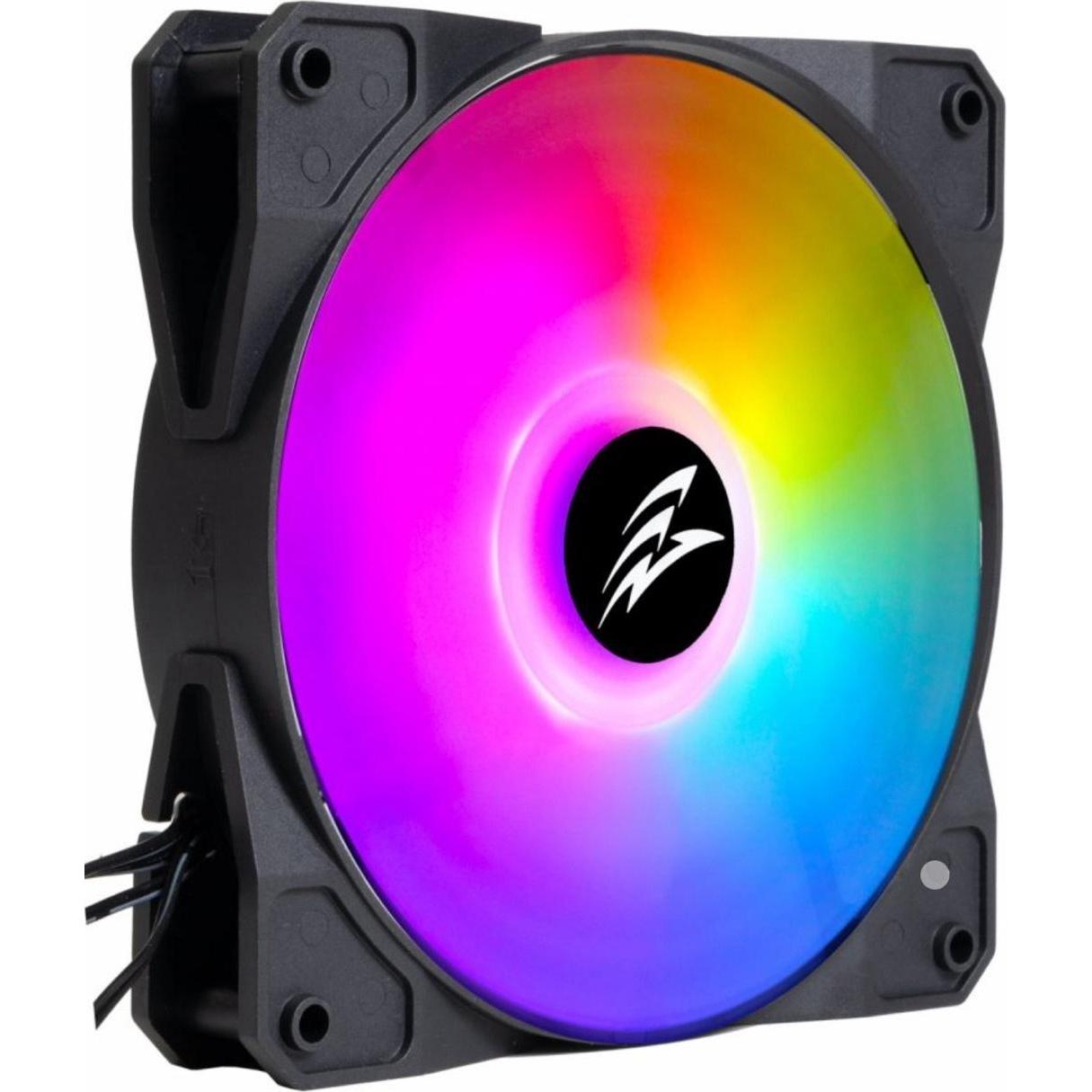 Evolveo 12FM ventil??tor, ARGB,??ern?? r??m, master (120 mm, 1x) (RGBFAN12FMB)