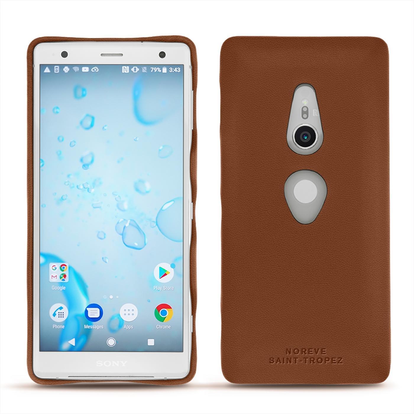 Thumbnail - Noreve Lederschutzhülle (Sony Xperia XZ2), Smartphone Hülle, Braun