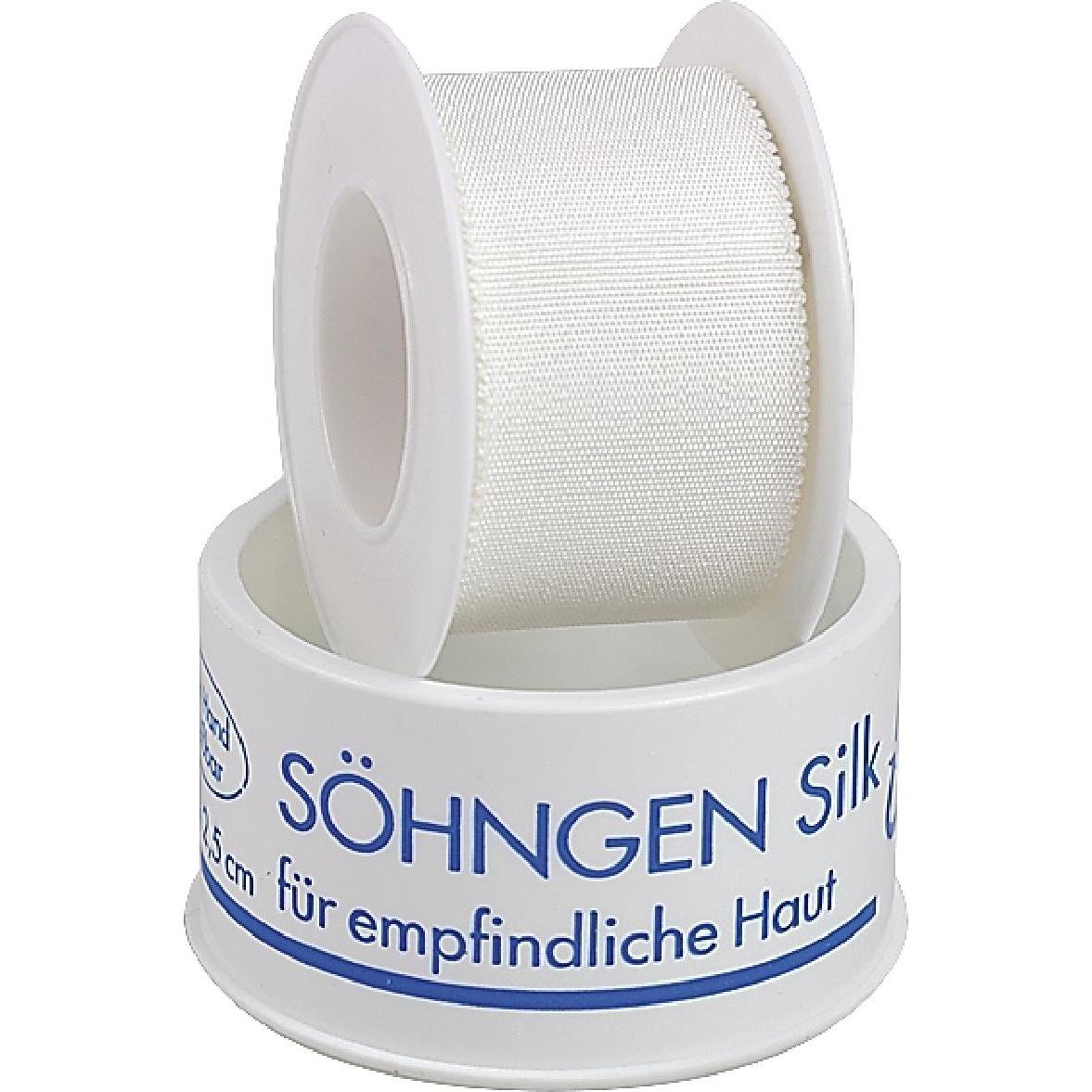 Söhngen, Pflaster,  Rollenpflaster Silk 2,5 cmx5 m (BxL) Taftgewebe weiss (1 x)