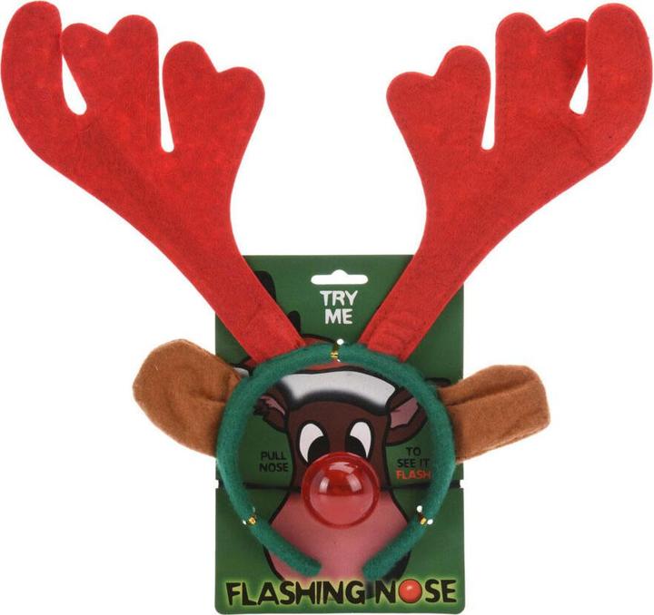 Produktbild Rentier-Diadem und leuchtende Nase