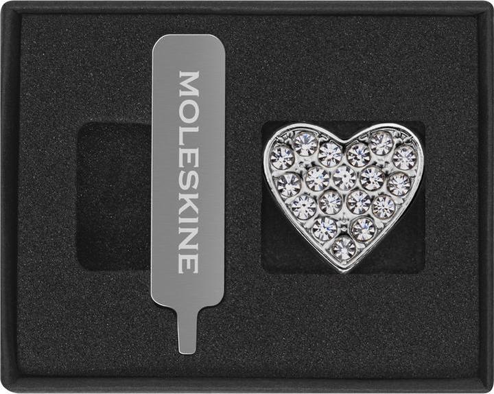 Produktbild Moleskine Pins Heart Crystal Silver (Kein Einband)