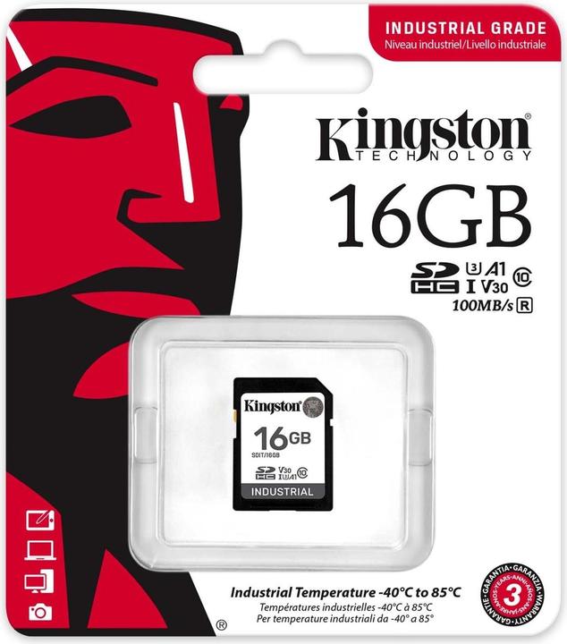 Produktbild Kingston Industrial (16 GB, SDHC, U3, UHS-I)