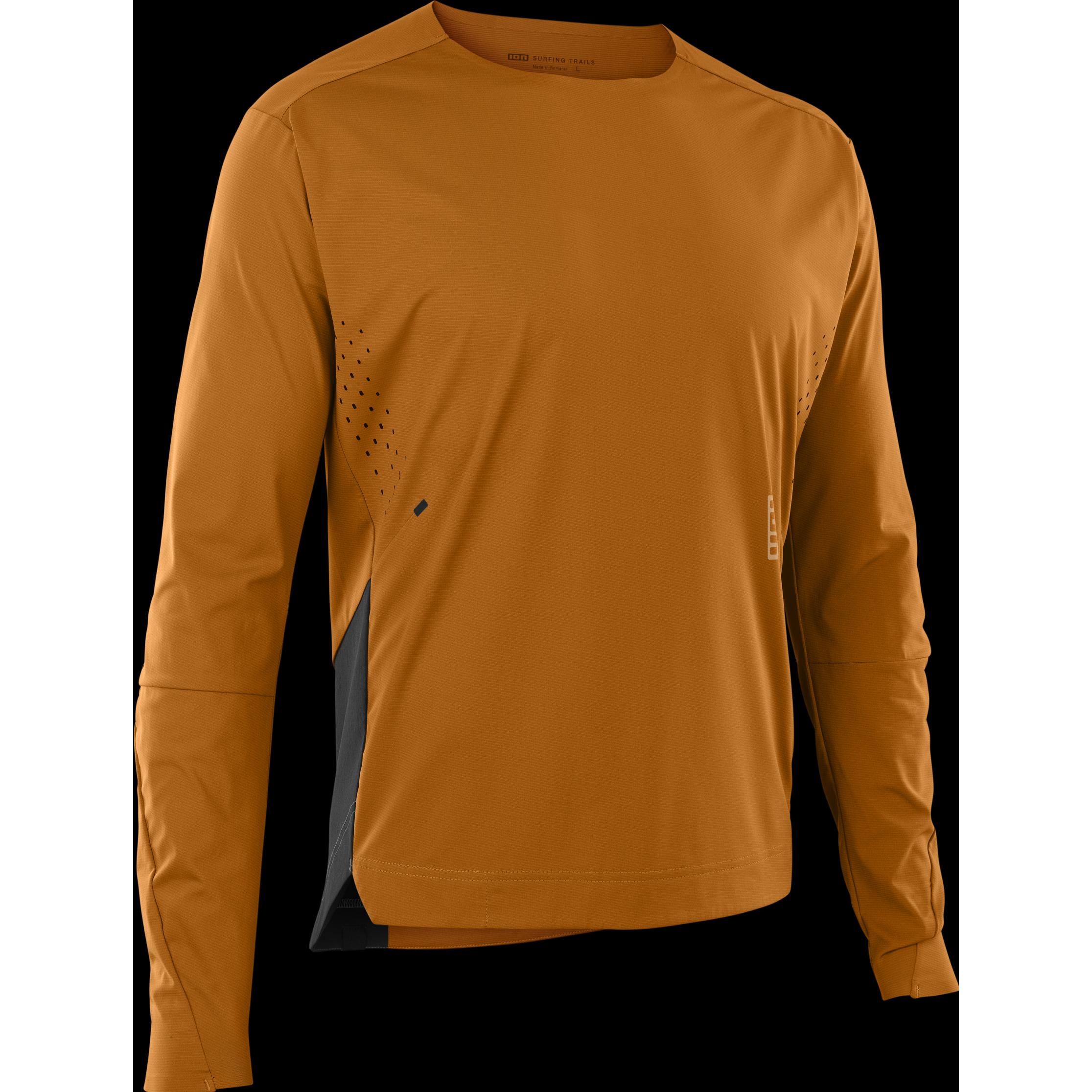 ION, Herren, Velotrikot, Bike Jersey Scrub Amp LS BAT (XL), Orange, XL