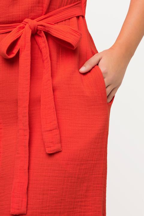 Produktbild Ulla Popken Midikleid, Hemdkragen, Halbarm, Musselin (54)